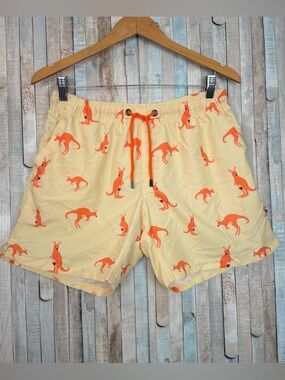 Bondi Beamers M Kangaroo Bouncing Into Summer 6.5” Swim Shorts Trunks Australian